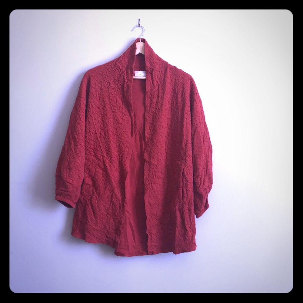 Burnt orange Anthropology cardigan